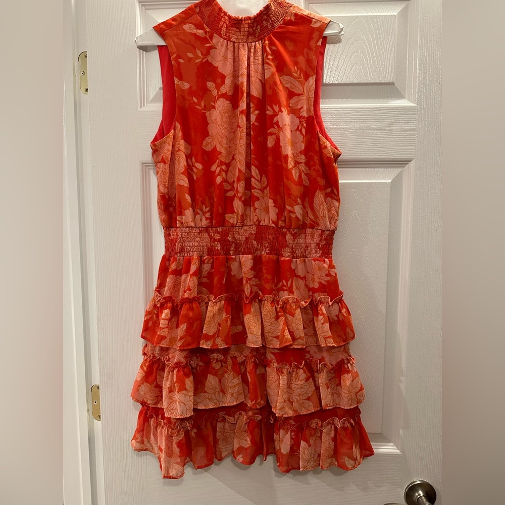 Women's Printed Sleeveless Smocked Neck Dress